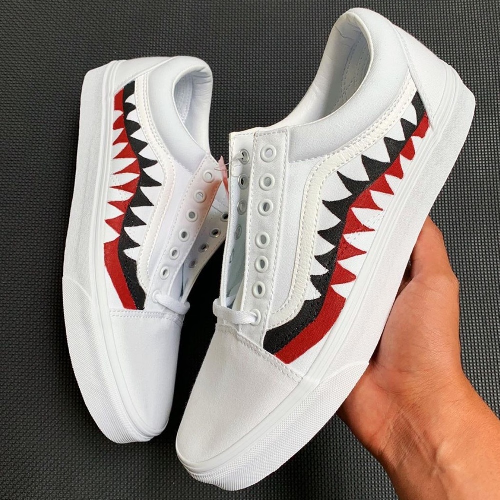 Custom Bape Vans.Custom Painted Vans.Bape Customs.